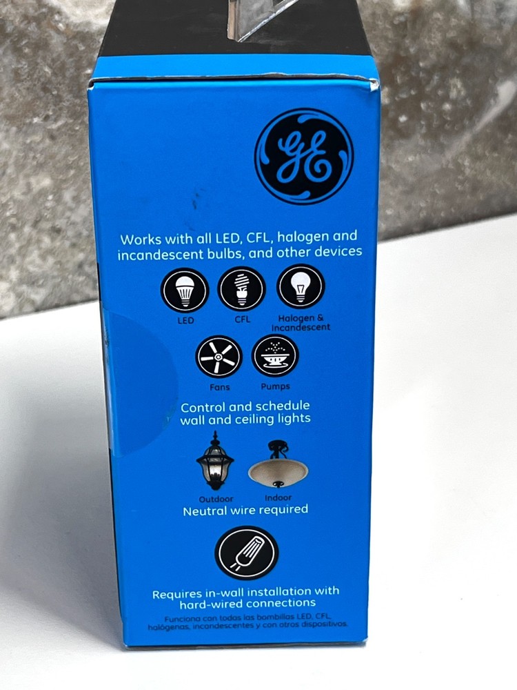GE In-Wall Smart Switch 13869 On/Off Switch White/Almond Bluetooth