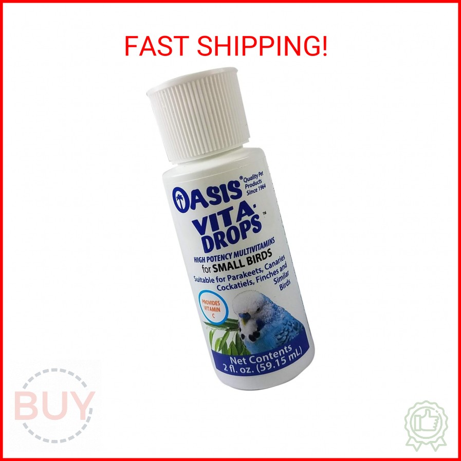 OASIS #80257 Vita Drops for Small Birds, 2- ounce liquid multivitamin