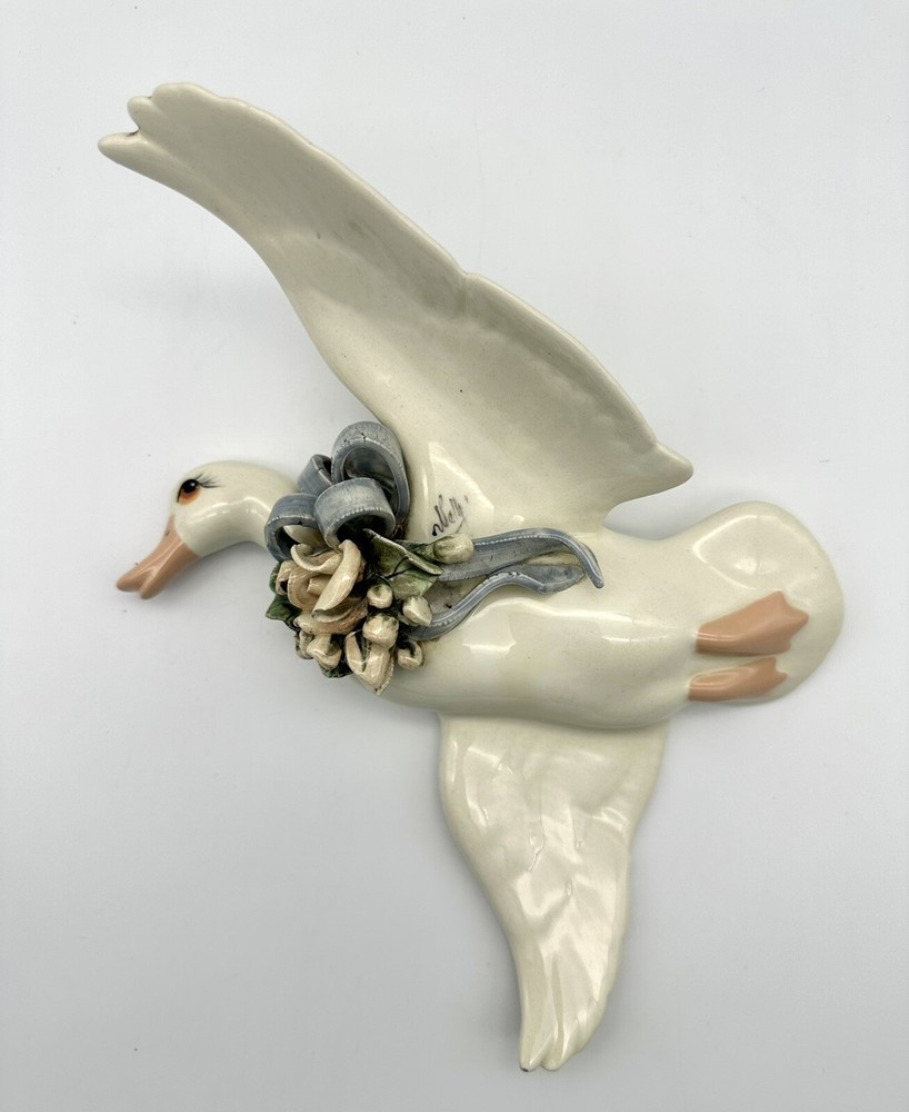Ceramic Goose in Flight Wall Hanging