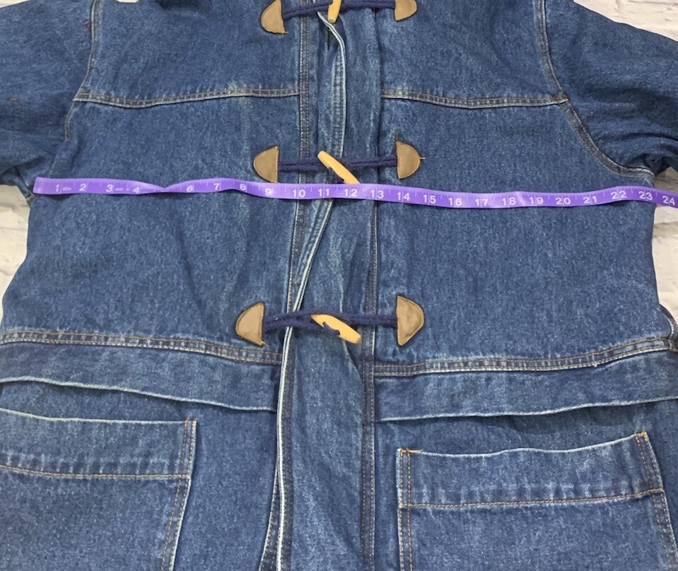 Vintage Coat Denim Grunge Heavy Large