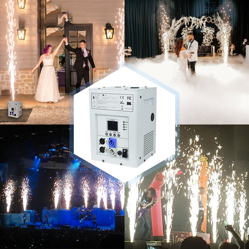 2PCS 750W Cold Spark Machine Wedding DJ Party Stage Effect Firework Machine