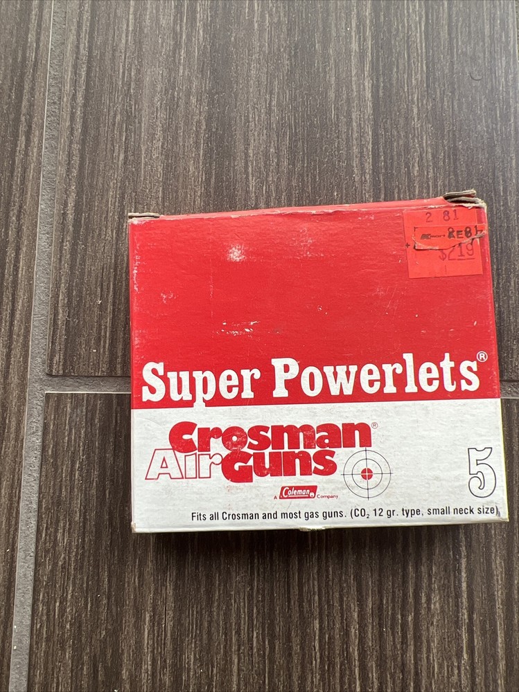 Vintage Crosman CO2 Super Powerlets 5 Count Box NEW