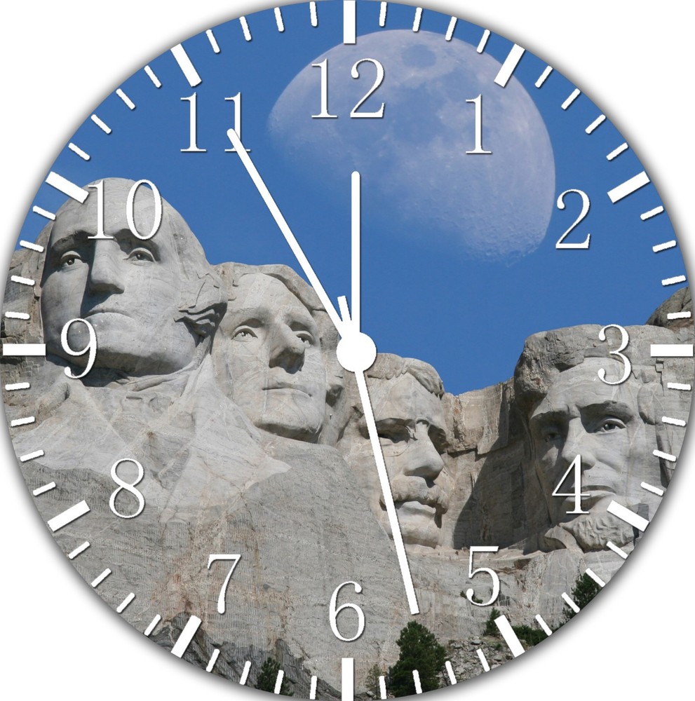 Mount Rushmore Frameless Borderless Wall Clock Nice For Gifts or Decor E337