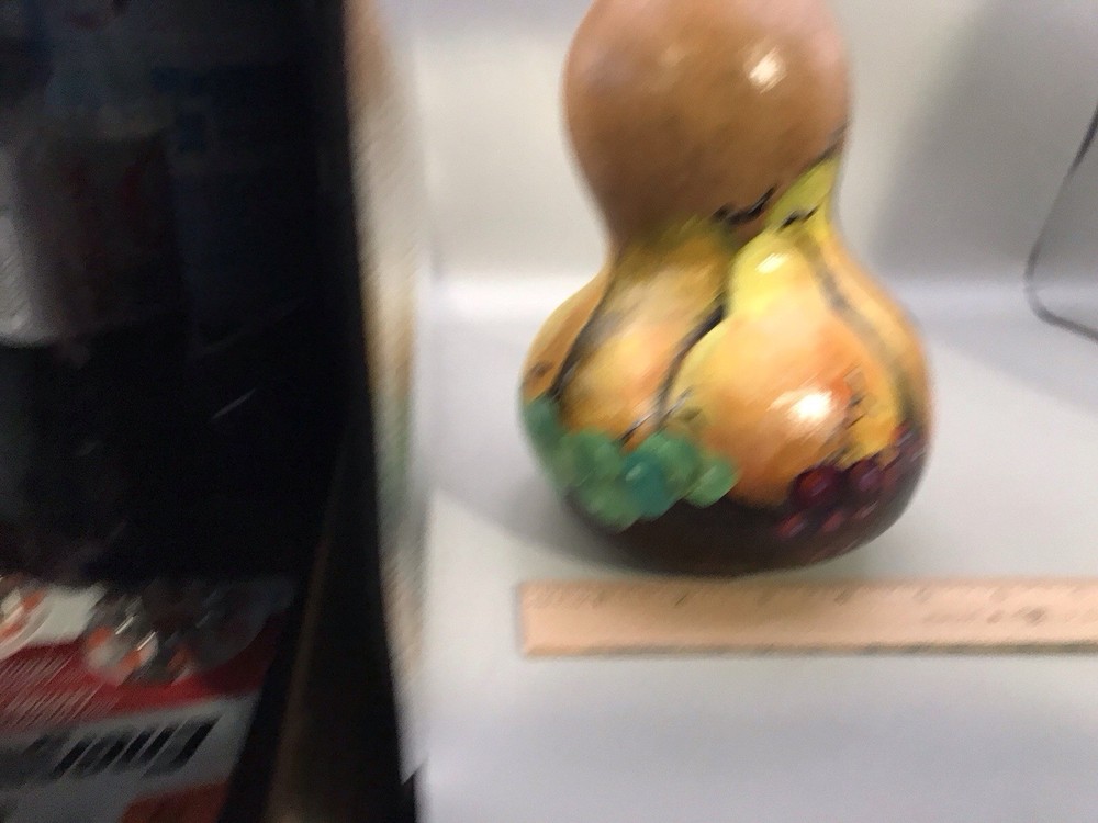 Hand painted Gourd Signed M. Hall