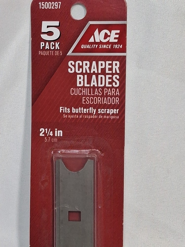 Ace 1500297, 2-1/4" Scraper Blades, 5 Pack