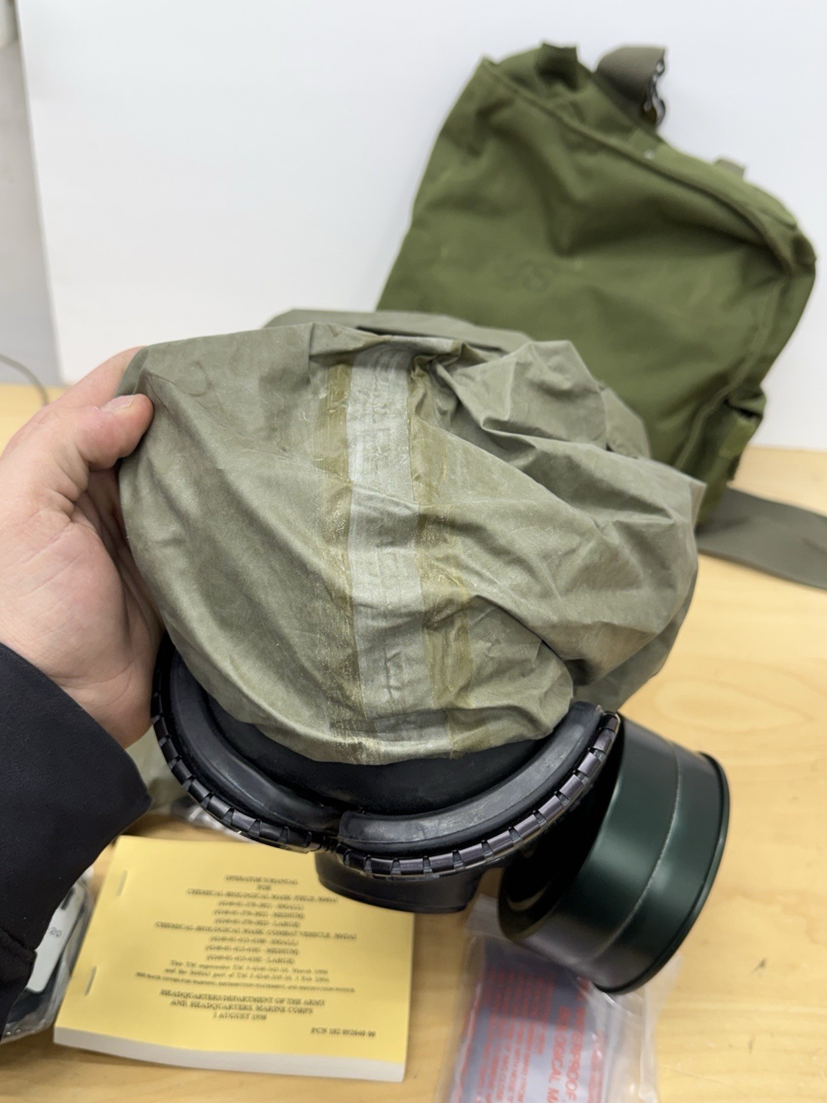 US Military M40/M42 Series Chemical Biological Gas Mask Hood Bag Case & Parts