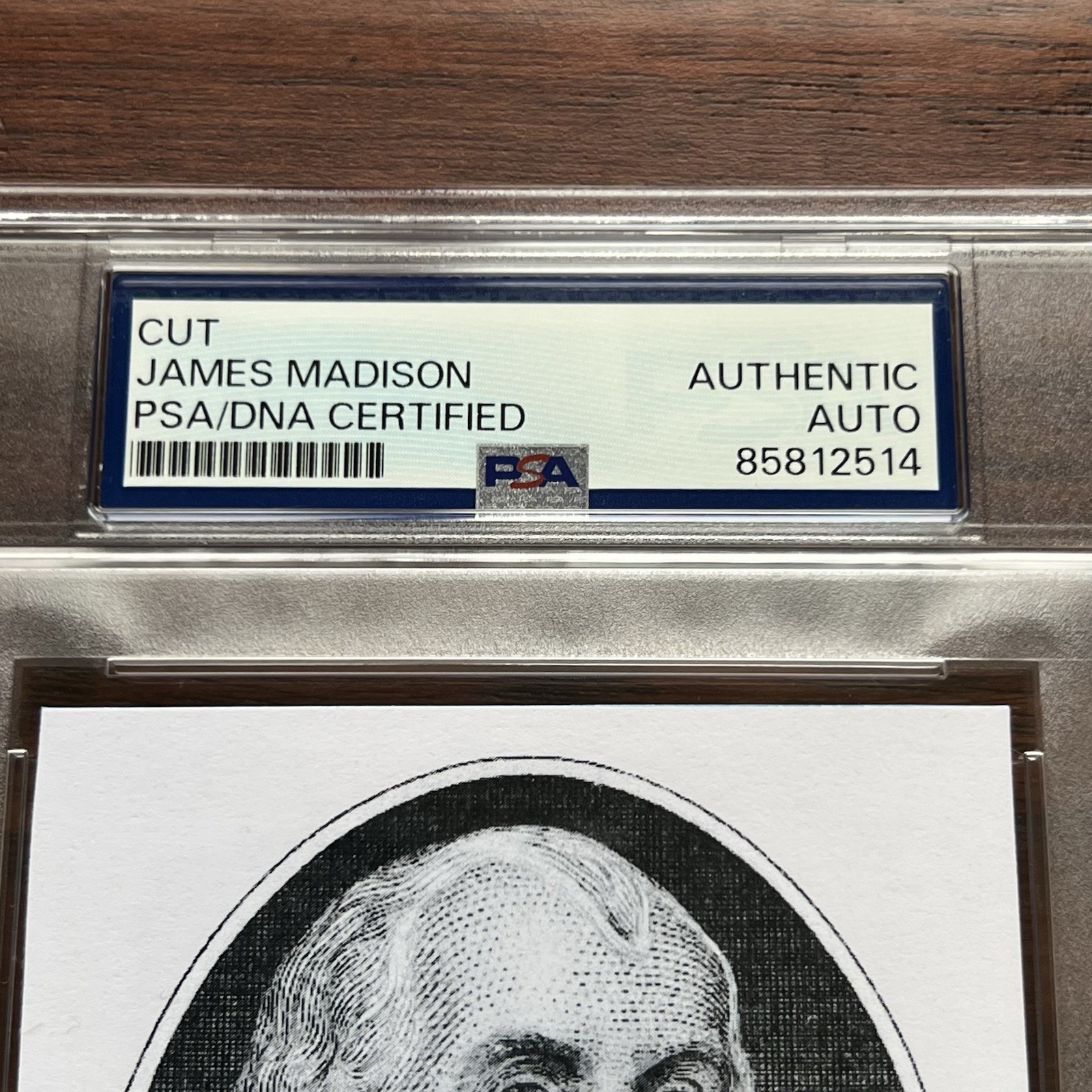 JAMES MADISON Autograph Cut Signature CUSTOM CARD Signed as POTUS * PSA/DNA