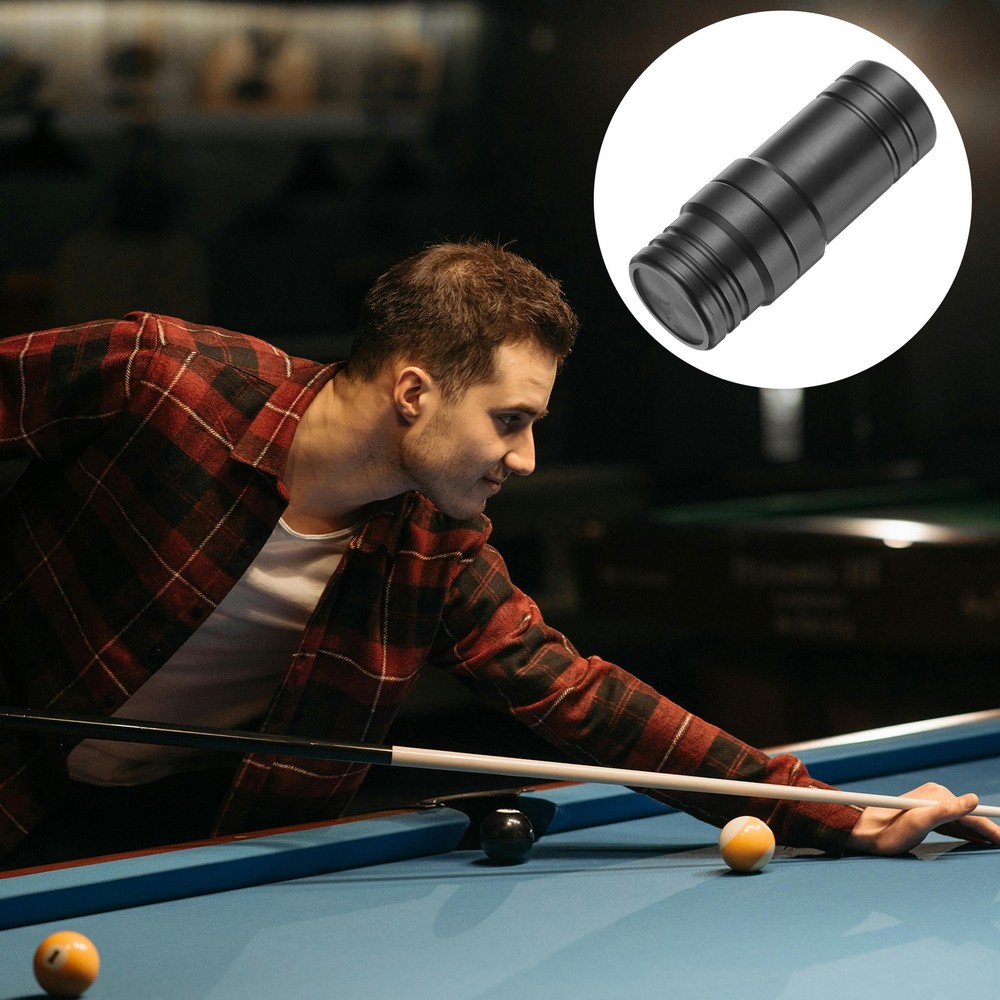 2Pcs Pool Cue Joint Protector 3/8x10 Billiard Cue Joint Thread Cap Black