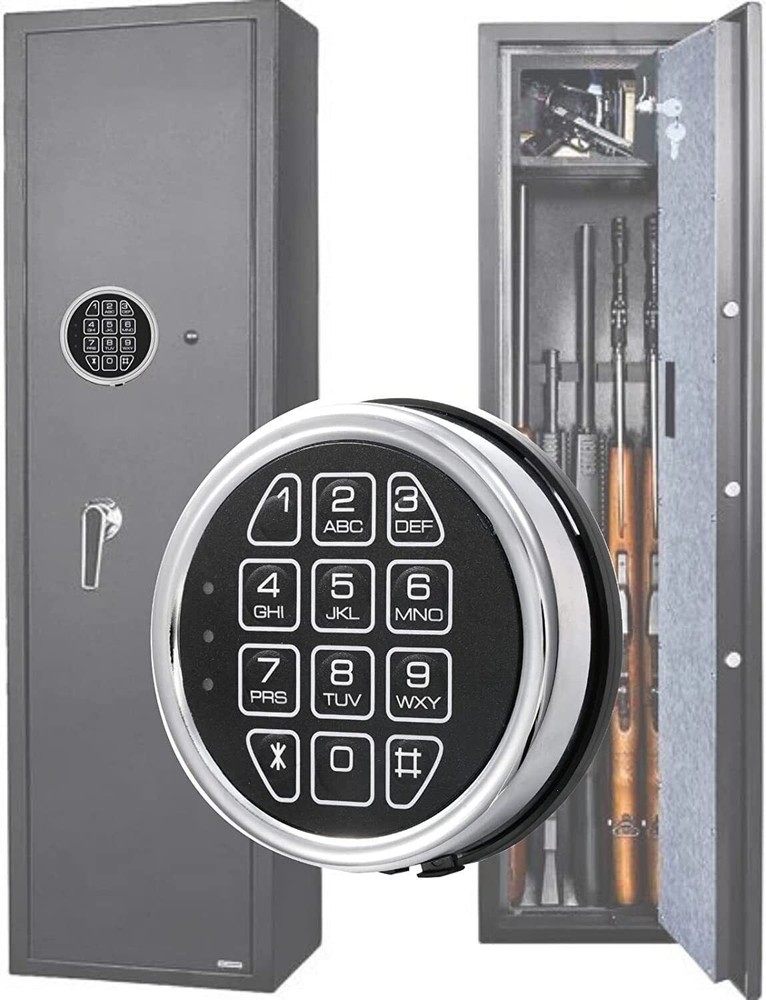 Gun Safe Lock Replacement Fireproof Chrome Keypad with SwingBolt Lock .
