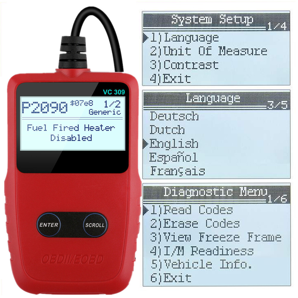 Automotive OBD2 Scanner Car Code Reader Diagnostic Tool Shut Engine Light Off