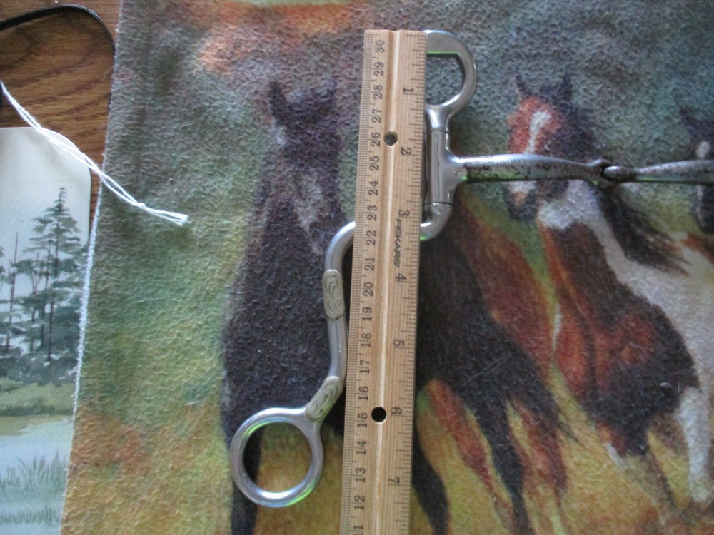 5'' Coronet Silver Mounted QUALITY western copper inlay snaffle show bit