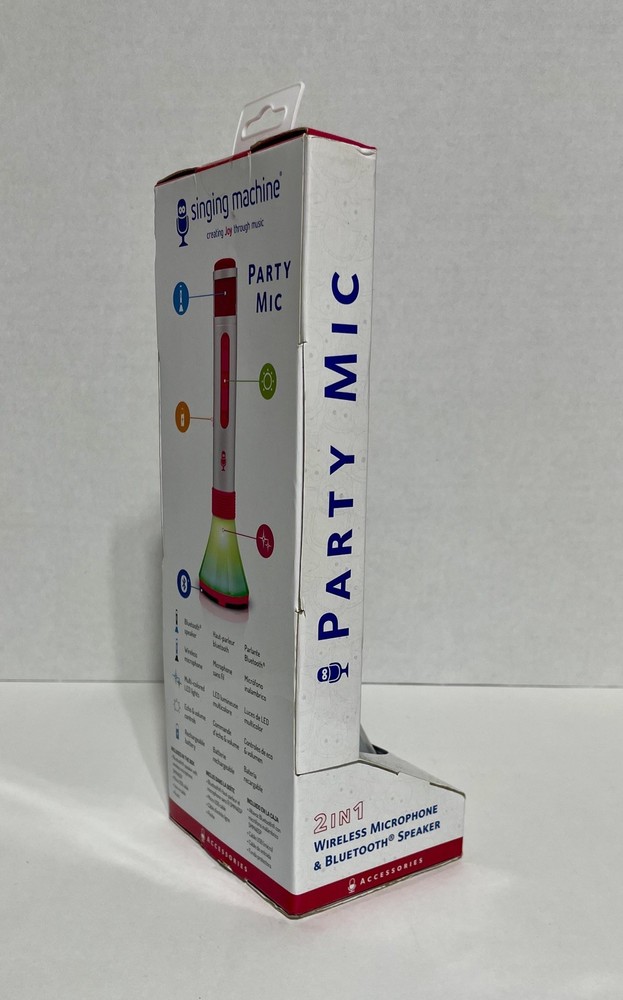 Singing Machine - Portable Microphone Wireless with Built in Bluetooth speaker