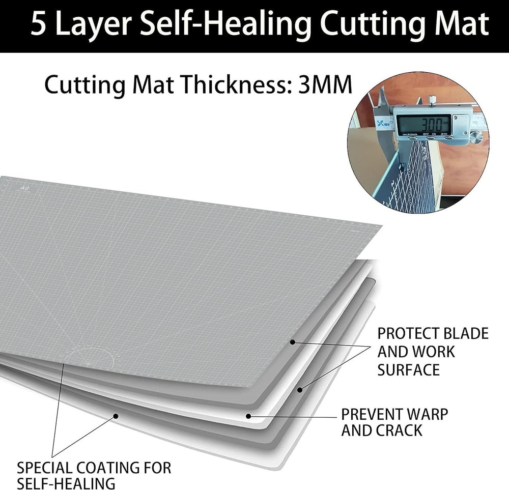Professional-Grade Self-Healing Cutting Mat 36x48 - Non-Slip & Scratch Resistant