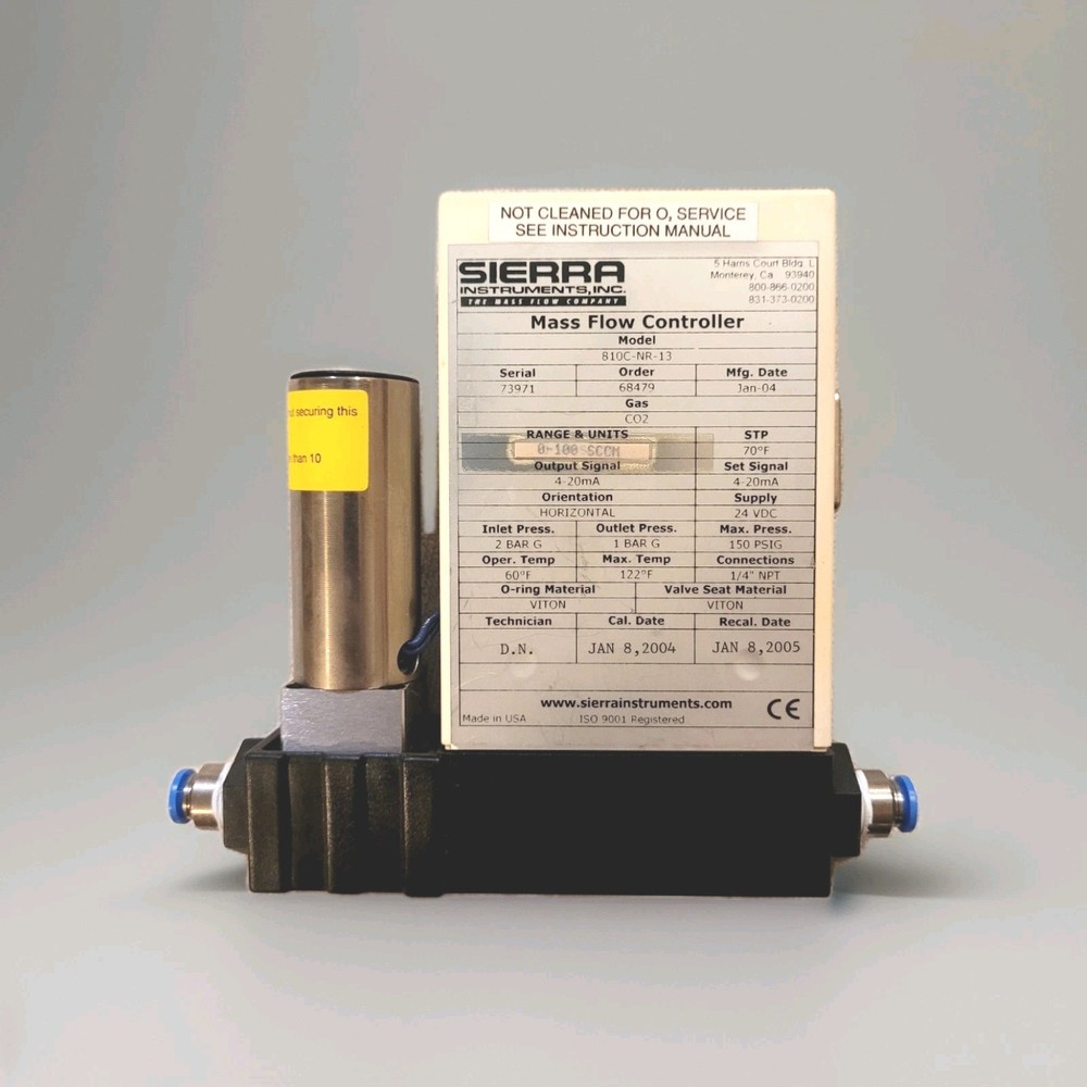 Sierra Instruments 810C Mass Flow Controller 0-100 SCCM CO2