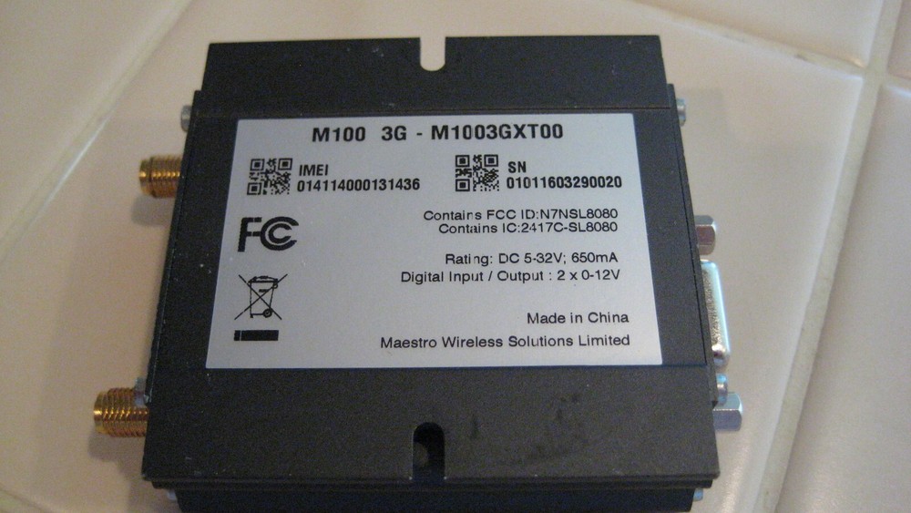 Maestro Wireless 3g Modem Model M1003GXT00 With USB, GPS, & Cellular