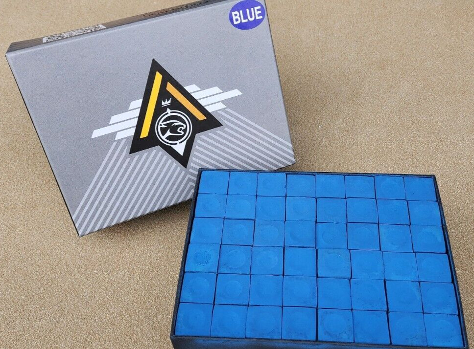 Predator Crest Billiard Chalk, 144 pieces (Gross Box), Blue