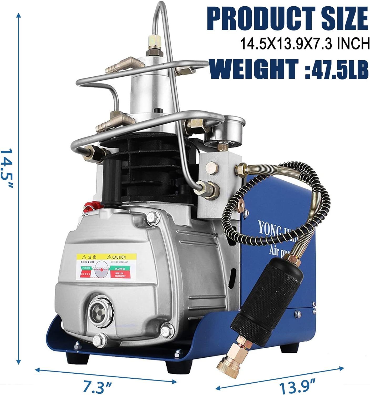 YONG HENG 30MPa 110V Air Compressor Pump PCP Electric 4500PSI High Pressure