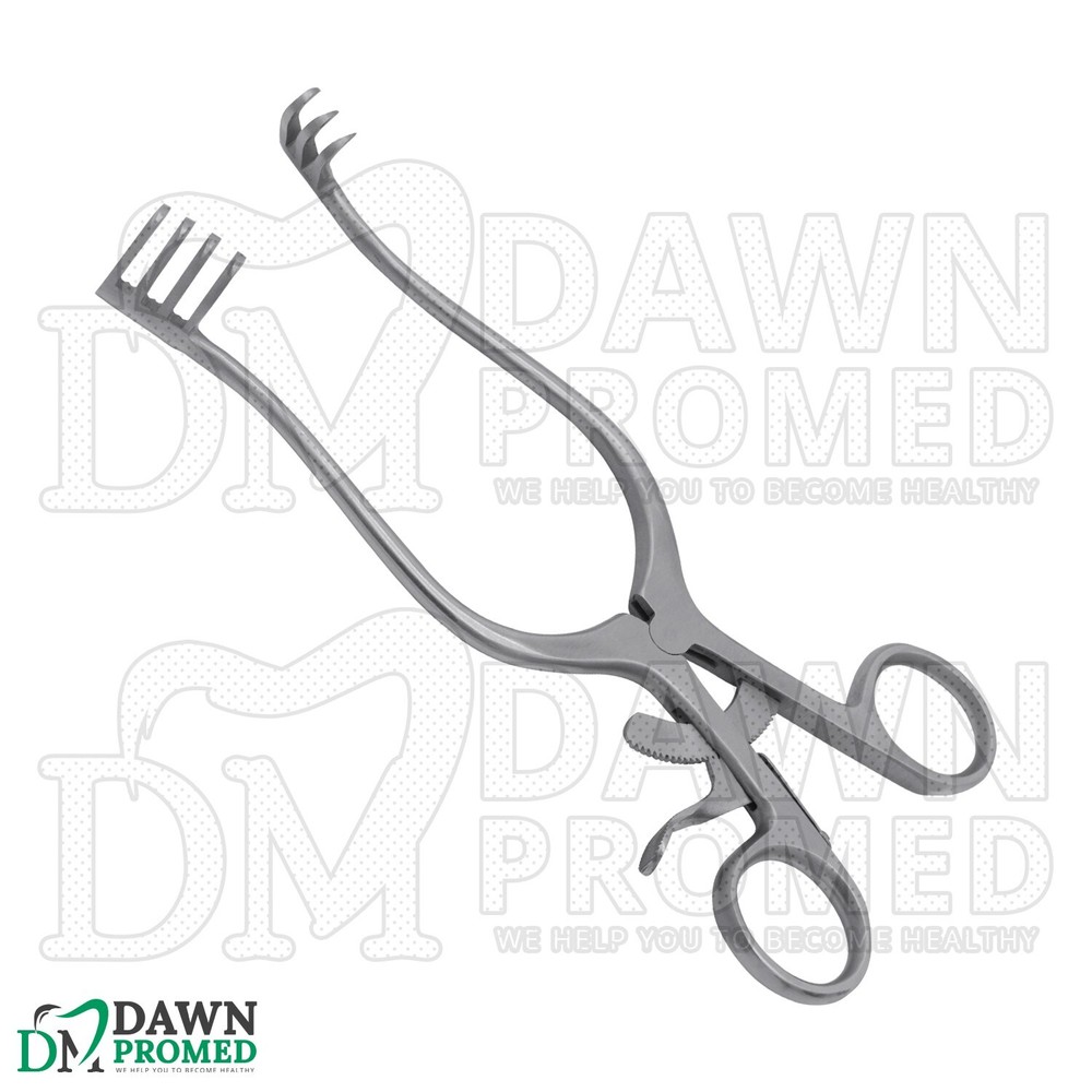 Weitlaner Retractor 9.5" 3x4 Prong Sharp Surgical Veterinary Instrument German G