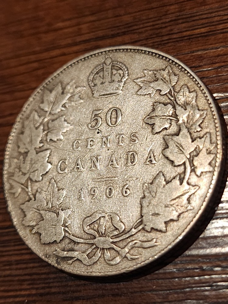 1906 Canada 50 Cents Silver Coin