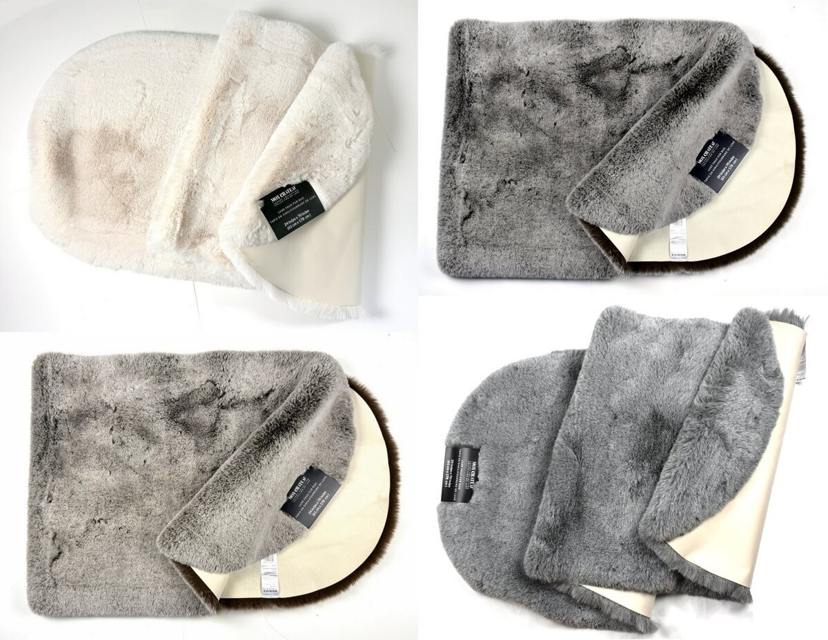 Mon Chateau Luxury Collection Luxe Plush Faux Fur Long Area Rug 24 x 70in