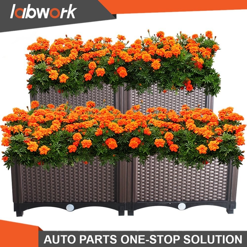 Labwork 1xElevated Rectangular Garden Bed Flower Vegetable Grow Planter Care Box