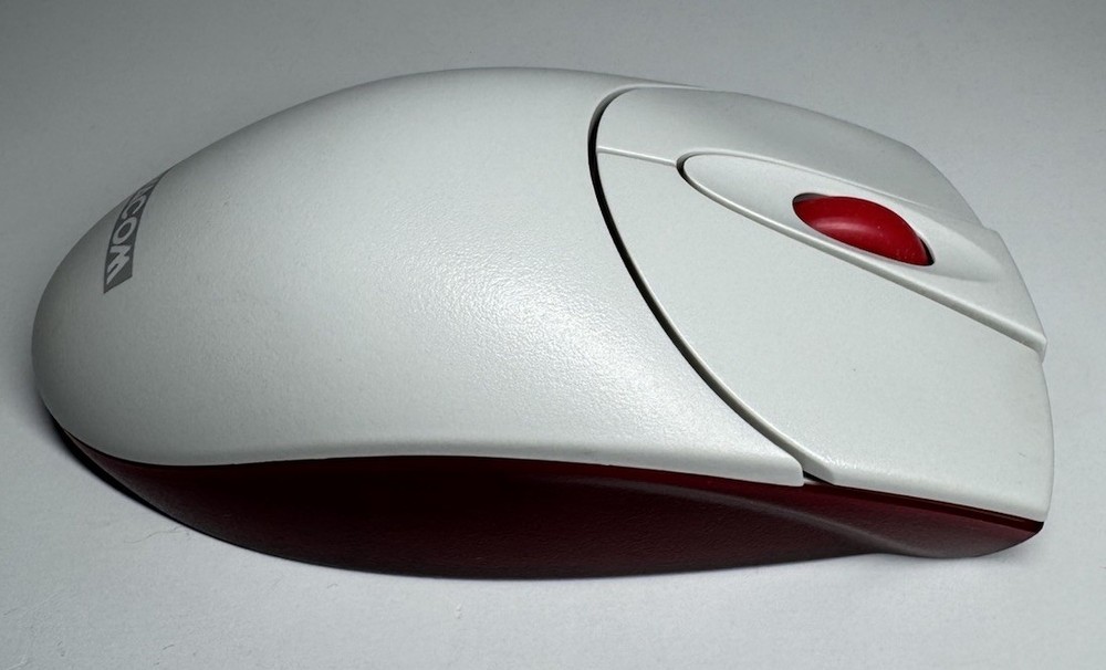 Wacom EC-120-0S Mouse - Transparent Clear Red - Untested - Cleaned