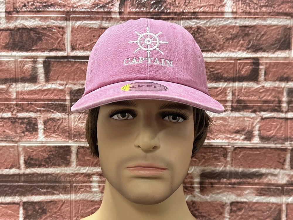 Captain First Mate Crew Hats Captain (Washed Pink)