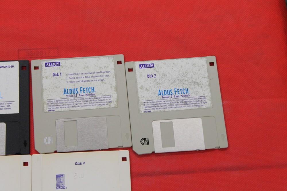 ALDUS Fetch Vol. 1 & 1.2 PPD 3.5" Floppy Disk Disc Software Apple Mac