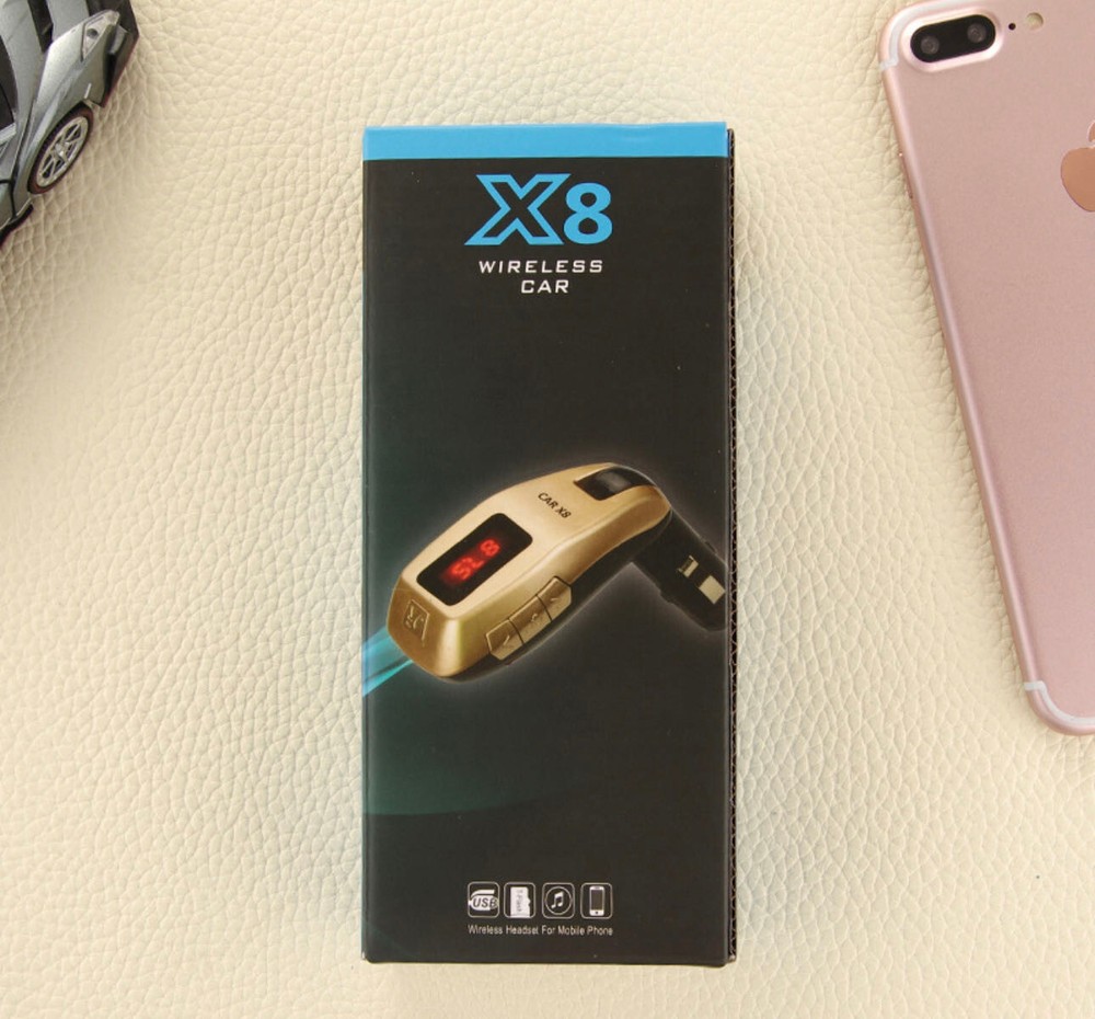 QC3.0/Type-C USB Fast Charge Bluetooth FM Transmitter Car Charger iPhone XS X 8
