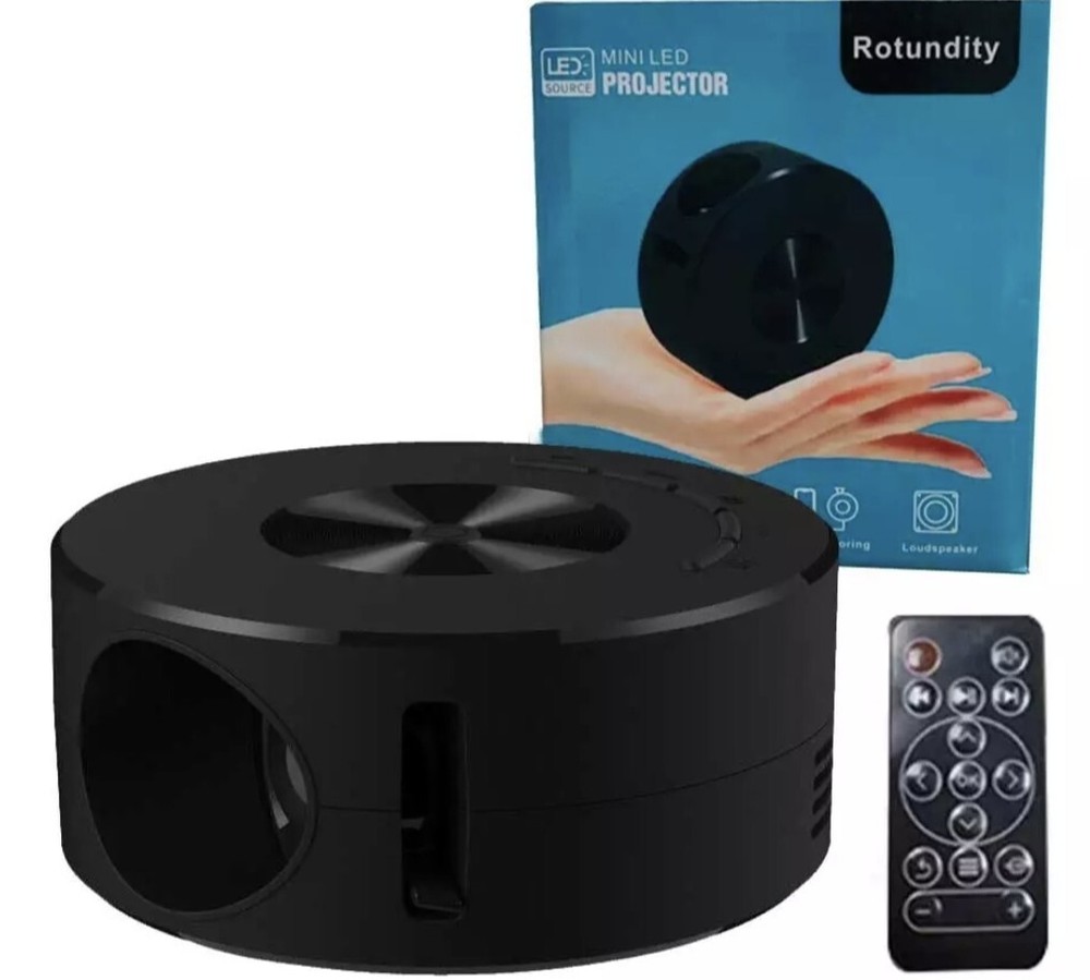Rontundity Time to Enjoy Mini Projector LED 1080 Pixels NEW