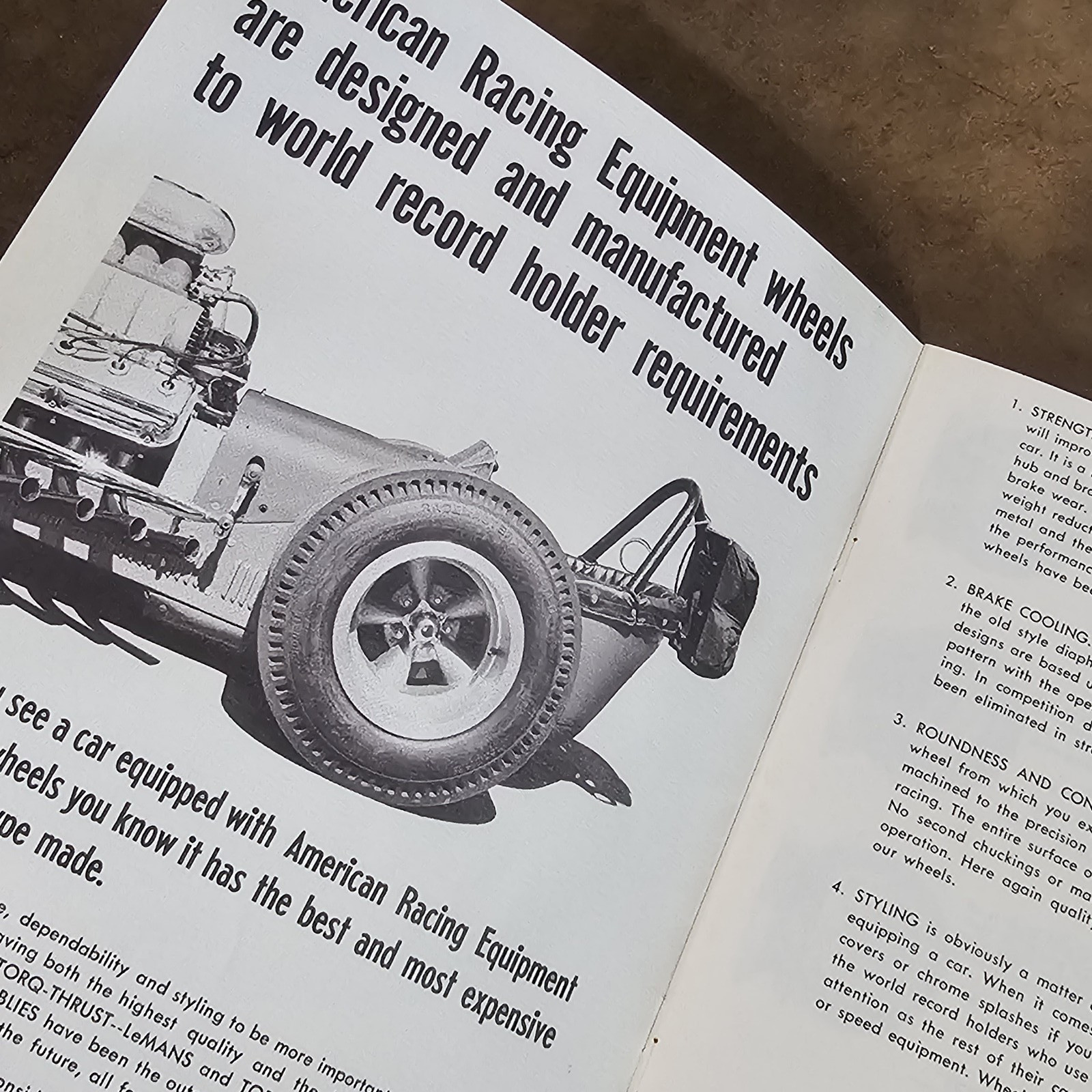 1960s American Racing Equipment Magnesium Wheels Catalog Hot Rod Drag Racing mag