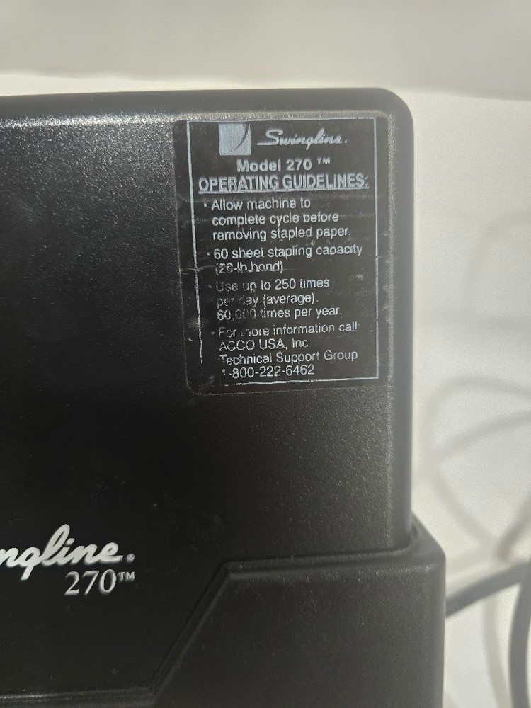 Swingline Electric Stapler Model 270