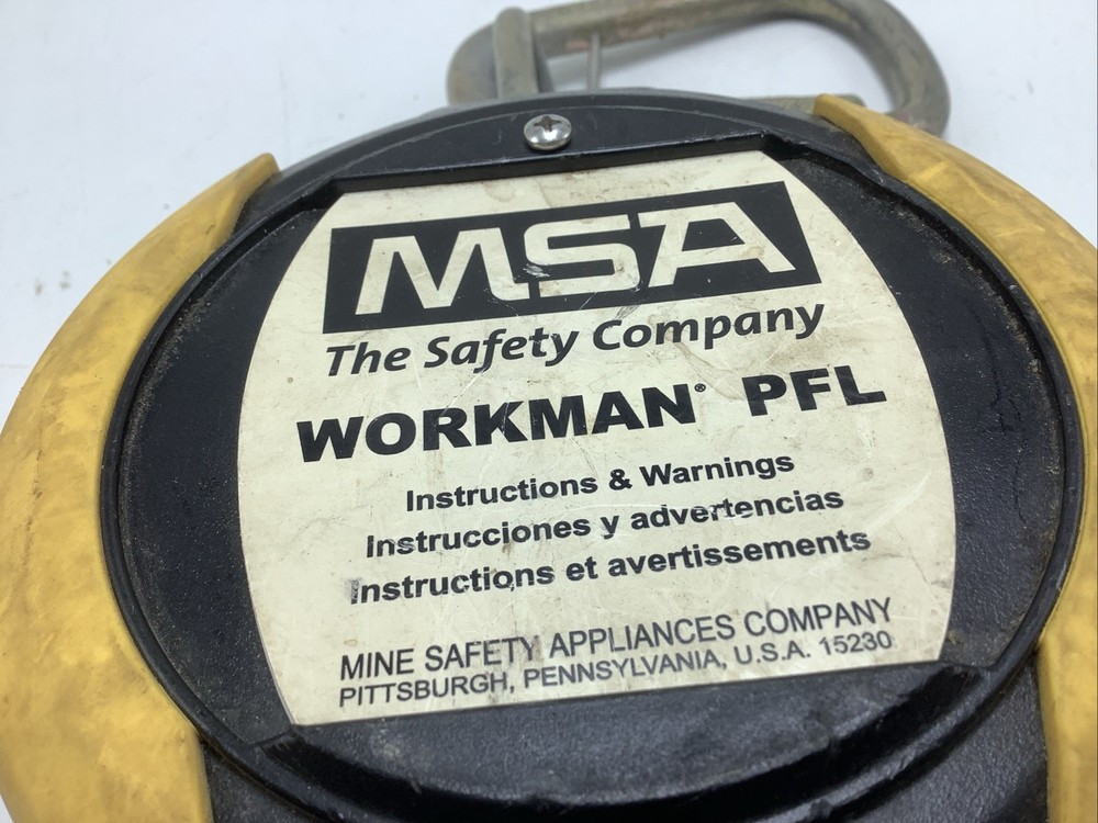 Msa Workman Pfl Retractable Lanyard 10ft Pre-owned