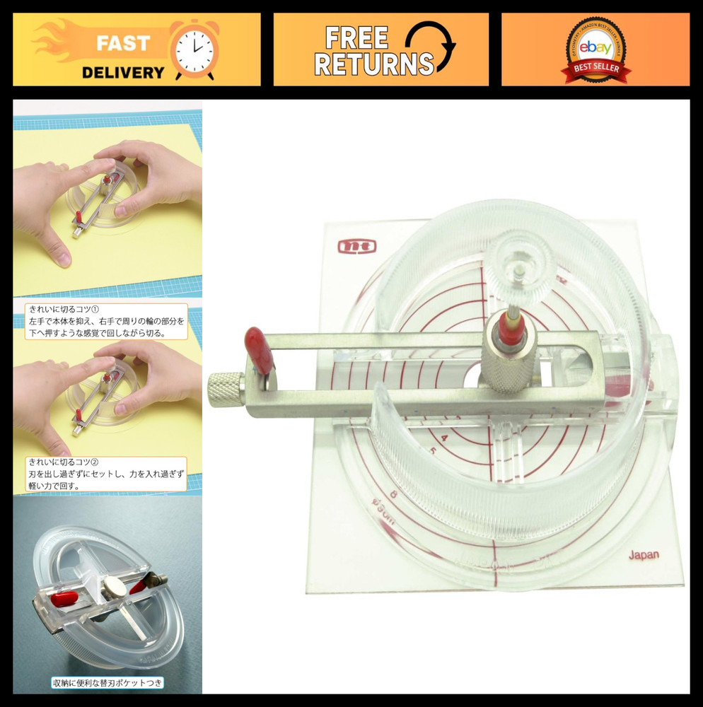 Precision Circle Cutter - Adjustable 3/4" to 6-3/4" Diameter, No Pin Trace Tool