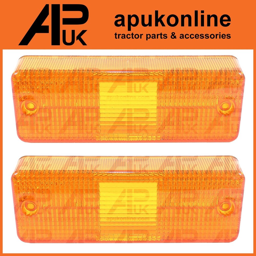 2x Front Headlight Headlamp Light Lamp Indicator Lenses for JCB Fastrac Tractor