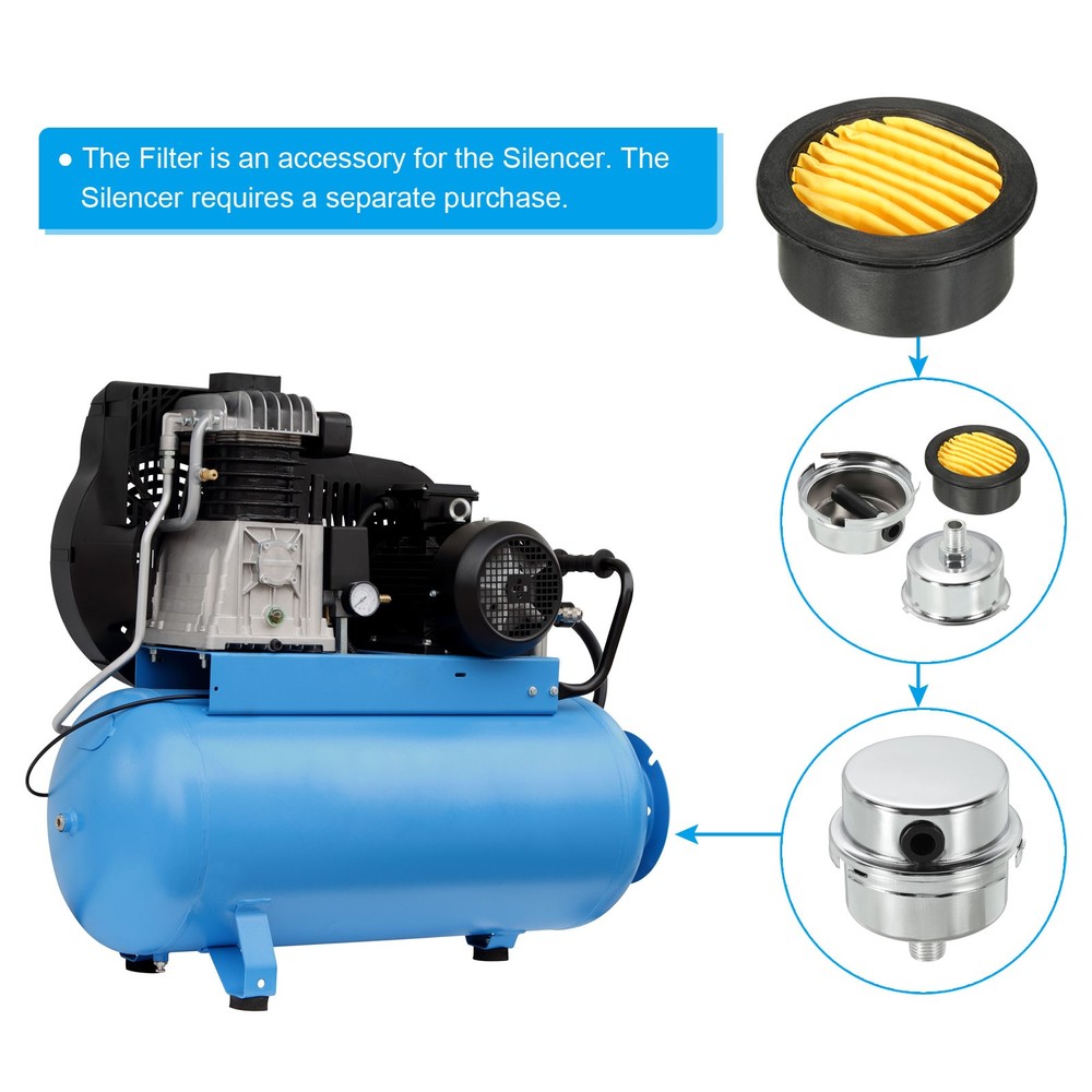 Air Compressor Filter, 8 Pack Air Compressor Accessories, Black, Yellow