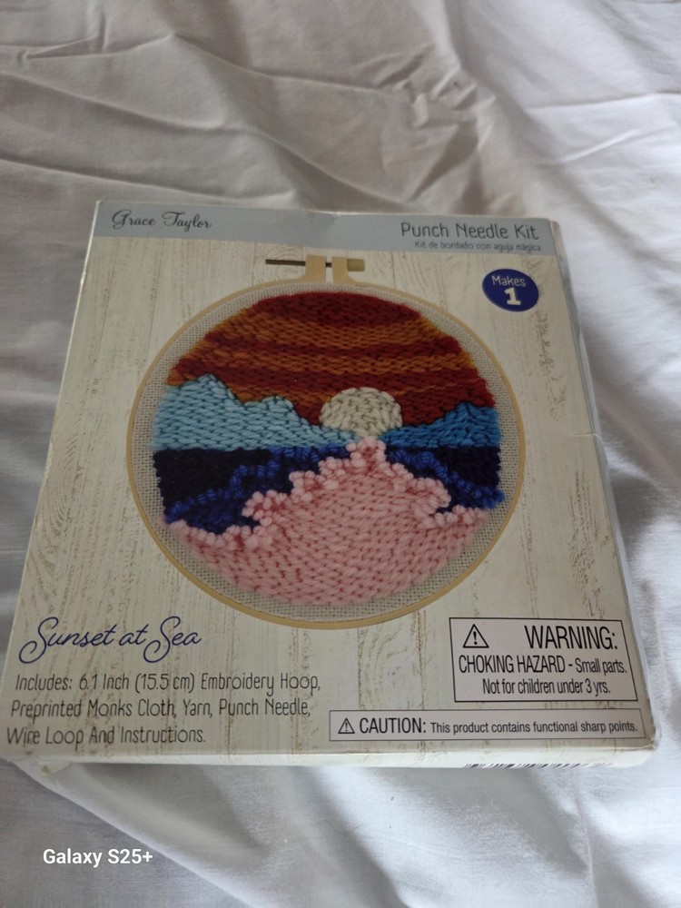 Sunset At Sea Punch Needle Kit by Grace Taylor New