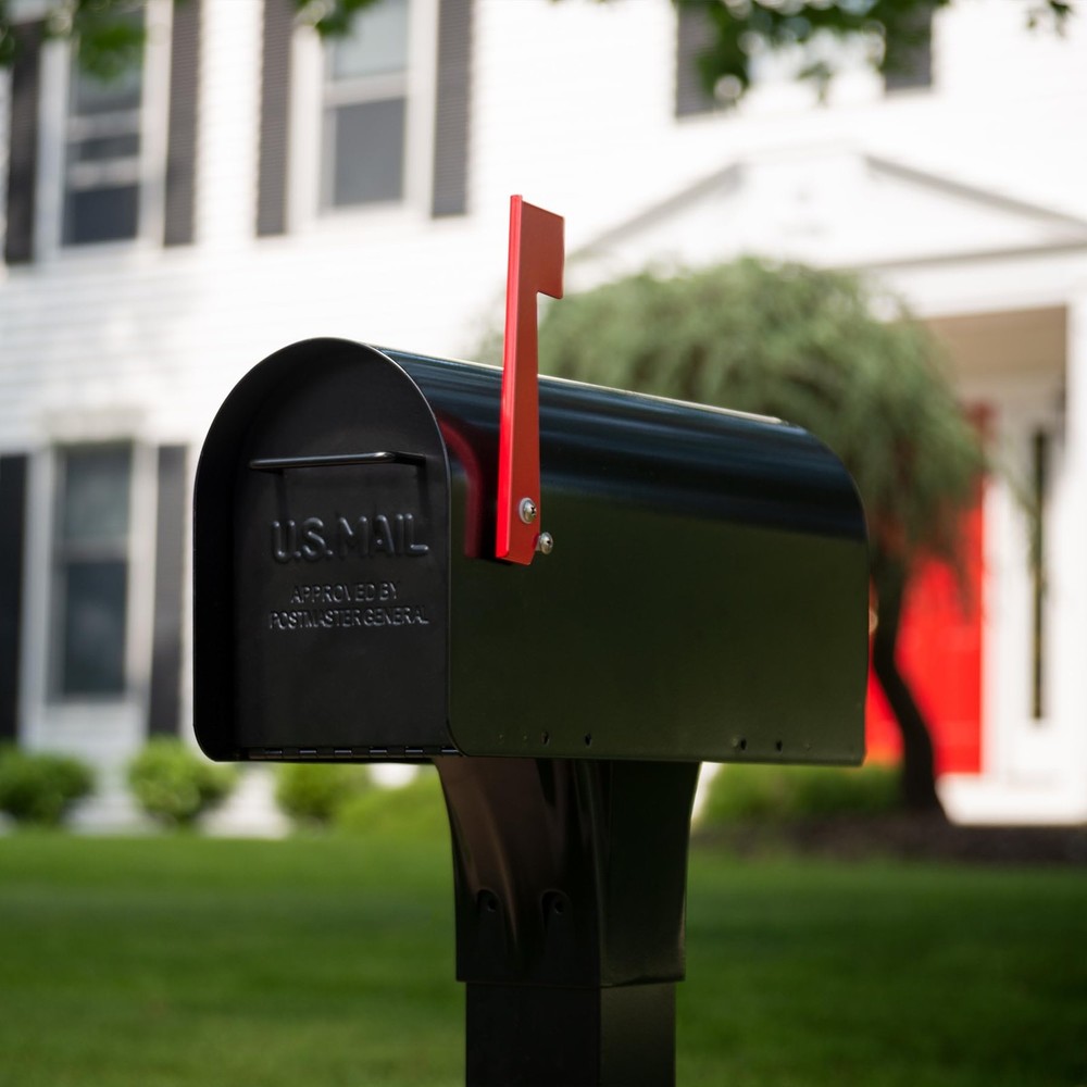 Architectural MAILBOXES Ironside Large Capacity Galvanized Steel black, Post-...
