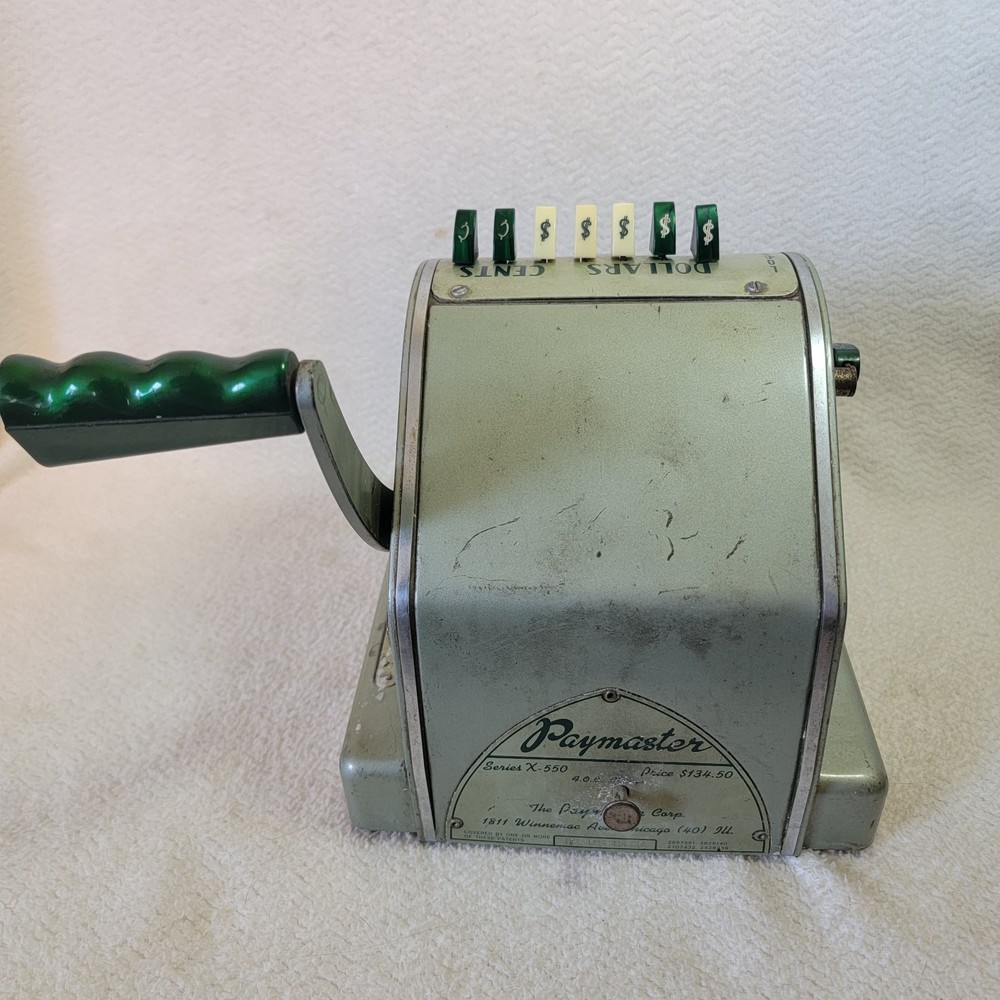 Paymaster Check Writer Series X-550 7 Column Dollars & Cents