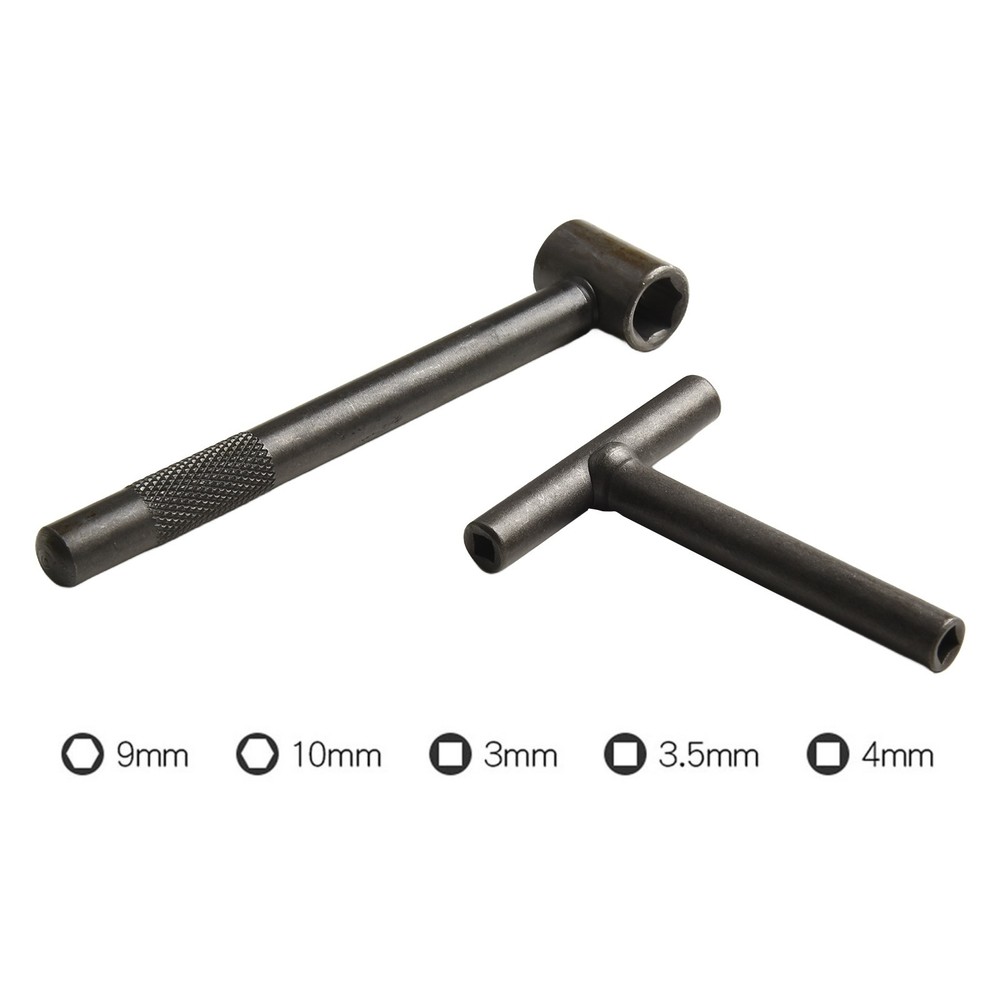 2 Pcs Spanner Wrench Motorcycle Valve Adjustment Tool Square Hexagonal Hardware