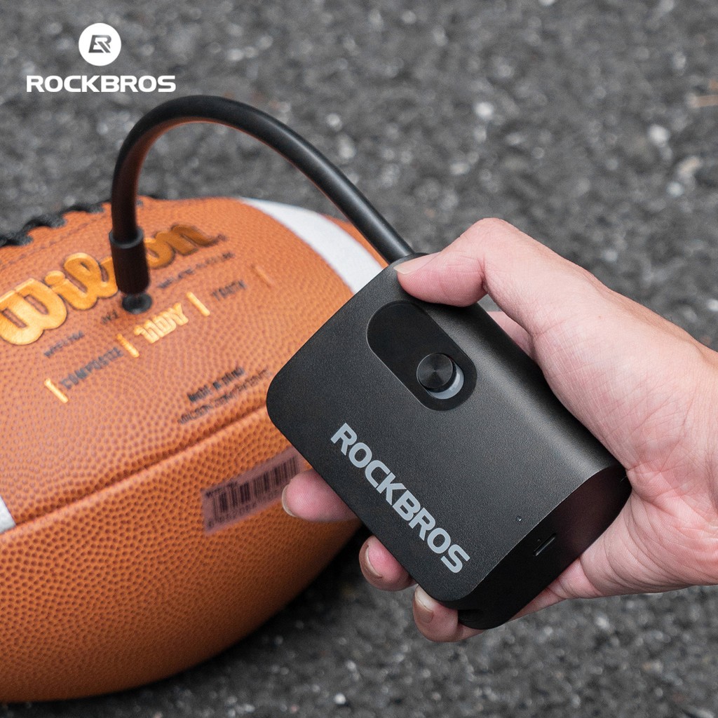 ROCKBROS Bicycle Electric Air Pump Mini Portable 70PSI Inflator 2600mAh Type-C