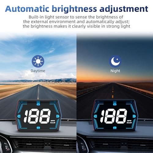 Digital Speedometer Car HUD Head Up Display MPH KM/H with Compass Automatic
