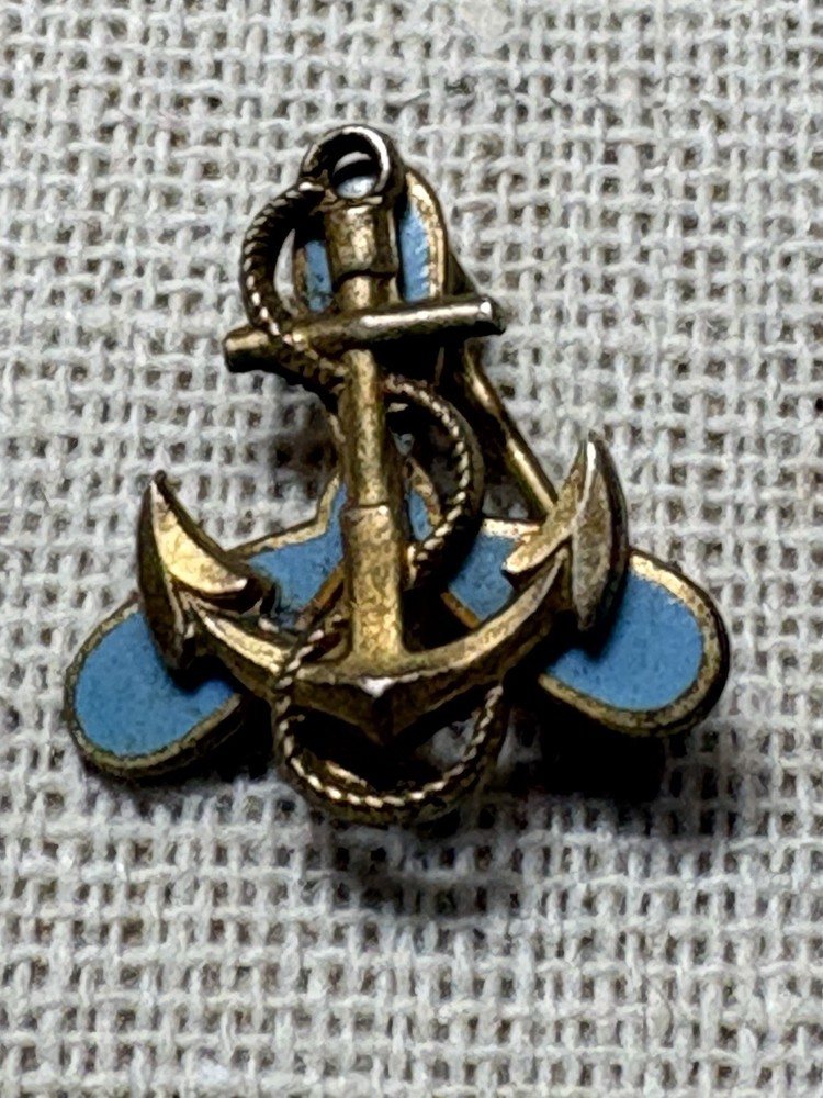 WWII WAVES  NAVY Hat Pin, Sterling Silver