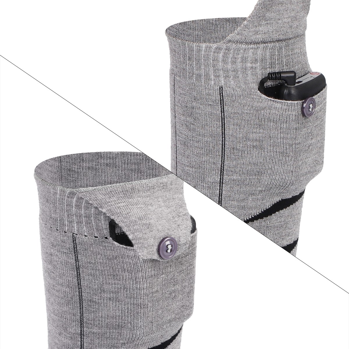 Rechargeable Electric 5000mAh Battery Heated Socks Men Women Winter Foot Warmer