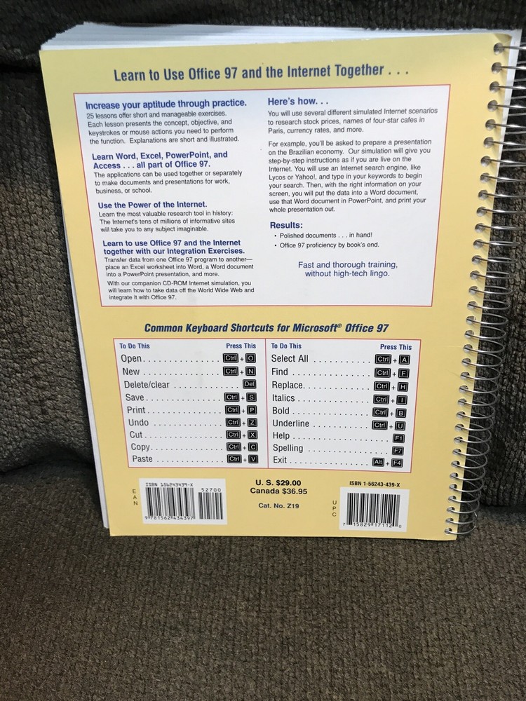 DDC LEARNING MICROSOFT OFFICE 97 - Manual & CD