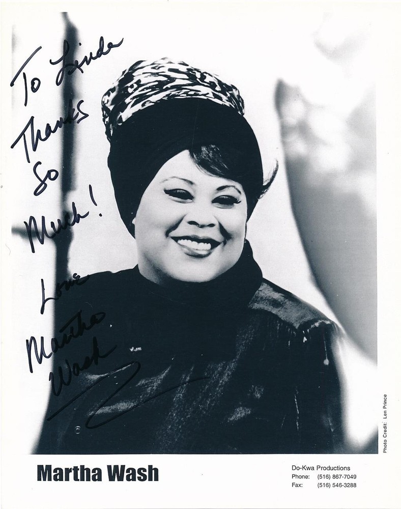 Martha Wash- Signed B&W Photograph