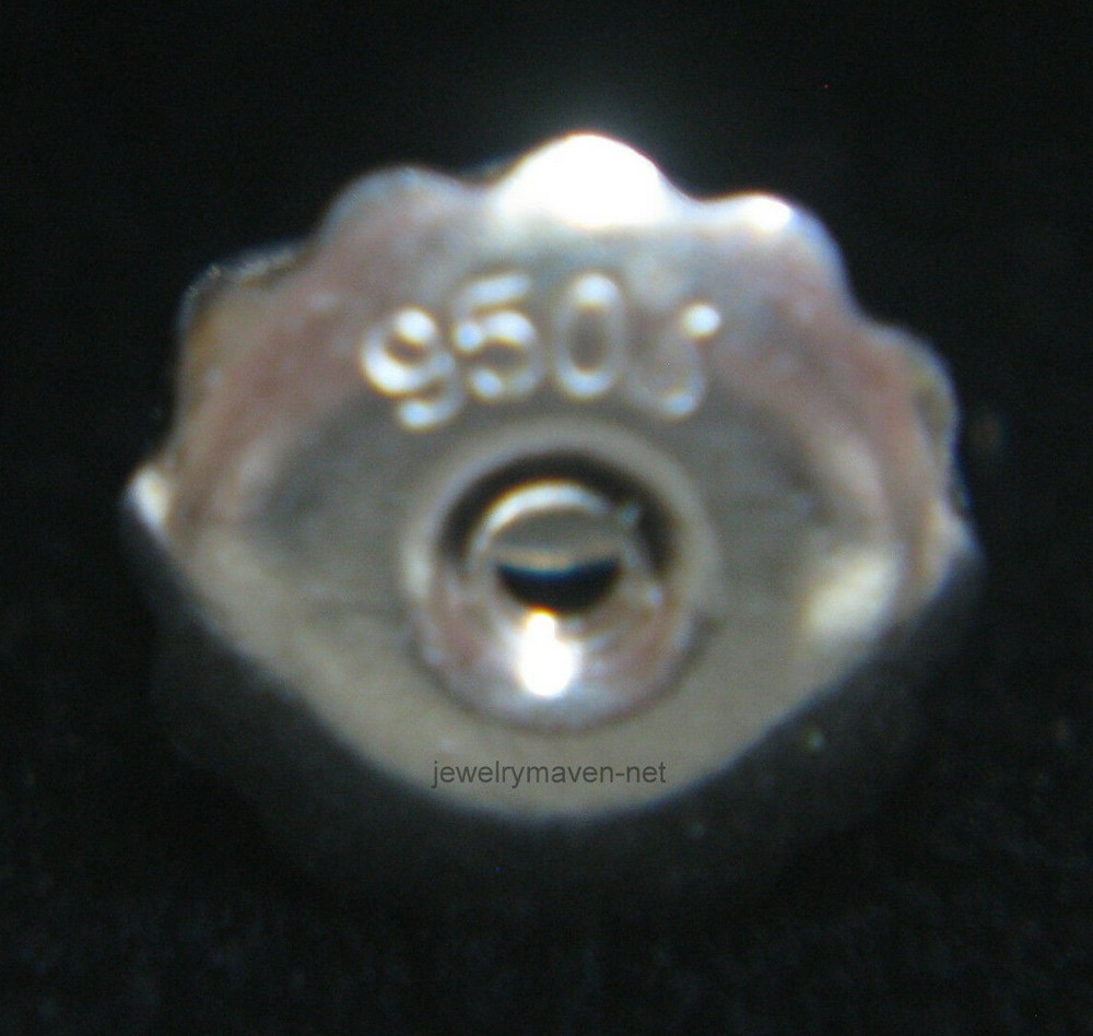 PAIR 5.75mm SOLID 950 PLATINUM 0.041" Post Threaded Screw Earring Backs Nuts USA