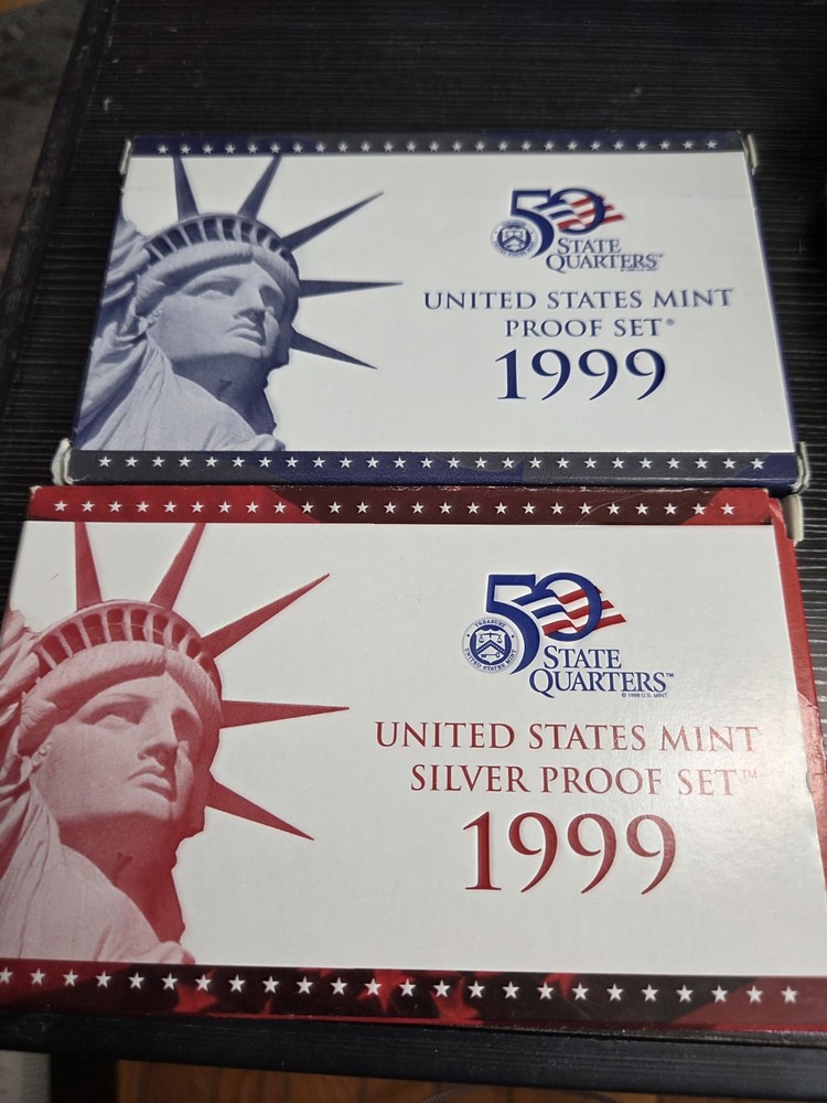 1999 US SILVER MINT SET & 1999 US MINT CLAD PROOF SET.