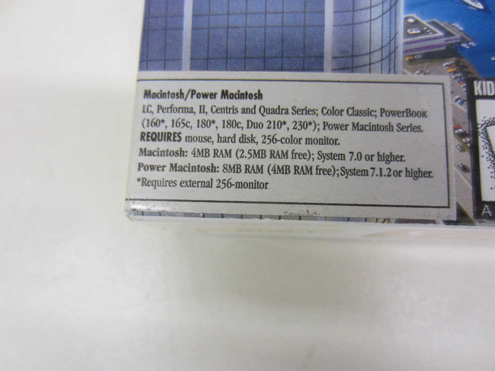 SIM CITY 2000 Big Box Mac/Power Mac Computer 1993 3.5" Disks