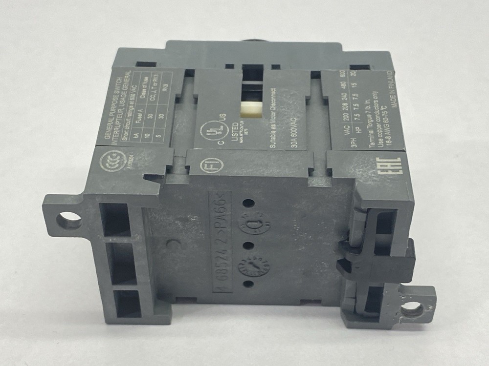 ABB OT25F3 Disconnect Switch 3-Pole 30A 600V
